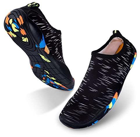 Water Beach Shoes Women Men Swim Sea Shoes,Ladies Swimming Pool Aqua Socks Barefoot Wet Wetsuit,Quick-Dry Lightweight Durable Neoprene Sole for Surf Diving Garden Walk Reef Seaside Sports Pebble