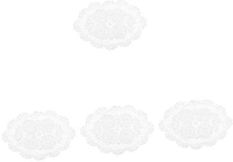 Anneome 4stücke Rustikale Tischmatte Aus Baumwolle Handgefertigte Spitze Für Hochzeiten Partys Und Home-Decor Schützt Tischoberflächen Und Geräusche