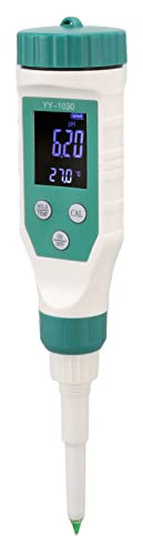 Cryfokt Digital PH Meter, IP67 Waterproof Bluetooth PH Meter LCD Display Accurate Data Timing for Baby Food Supplement for Cosmetics