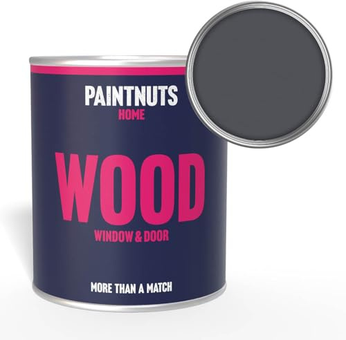 Paintnuts Wood Window & Door Paint - RAL-7015 - SLATE GREY Satin 500ml Tin