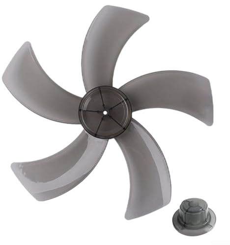 Pale de ventilateur de rechange pour 12 ventilateurs sur pied - Lame en plastique à cinq feuilles - Faible bruit - Facile à nettoyer - Noir