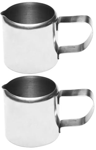 PHENOFICE 3sets Jug Small Espresso Coffee Jug Sauce Dispenser Hotel Mini Milk Cup Holder 2pcs*3