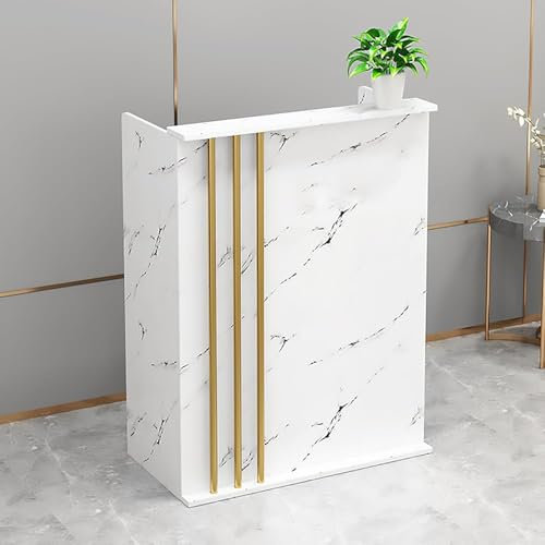 Kleiner Empfangstresen, Empfangstresen, Rezeptionstresen für Kasse und Einzelhandel für Salon, Empfangsraum, Kassenbüro für Kleine Räume, Moderne Rezeptionstheke, für Salon Lobby Ch(Size:60cm,Color:B)