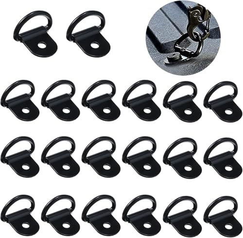 BDEPSTR 10 Pezzi Ancoraggi di Ancoraggio, Anello di Ancoraggio con Anello di Ancoraggio D-Ring, per Sicurezza dei Carichi in Auto Camion Barche e Rimorchi Anello di Fissaggio