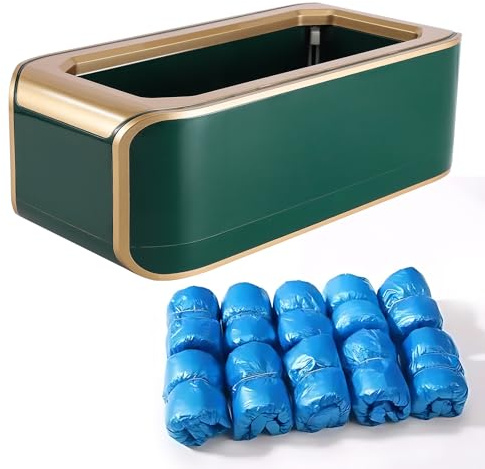 YIWEOG Dispenser automatico di copriscarpe - Macchina copriscarpe con 200 pezzi di copriscarpe monouso scivolo Macchina copriscarpe portatile per interni Casa Supermercato Negozi Ospedale