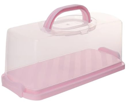 UALXPAO Contenitore for Pane Portatile, Rettangolare, con Coperchio Trasparente, Contenitore for Pane, Riutilizzabile, in PP, for Esterni, ermetico per Cucina, armadi