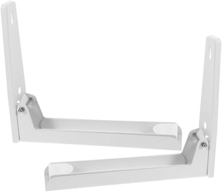 WEKAMOS 2 Piezas Soporte de Pared para Microondas Estante de Acero Resistente y Plegable Marco de Montaje Retráctil para Cocina de Unidades
