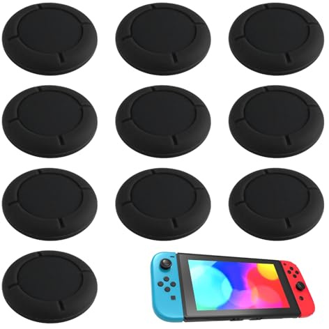 5 paires de capuchons de joystick en silicone pour Nintendo Switch/Lite/OLED, protection pour joystick analogique, accessoires de protection, capuchons de remplacement pour manette, confort de jeu, no