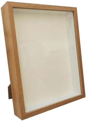Cornice for fiori con scatola di ombre, cornice for bouquet, profondità 3 cm, for foto in legno for esporre regali tridimensionali Per Fiori Secchi, Fai da Te, Foto(Wood Color frame,13X18cm 7inch)