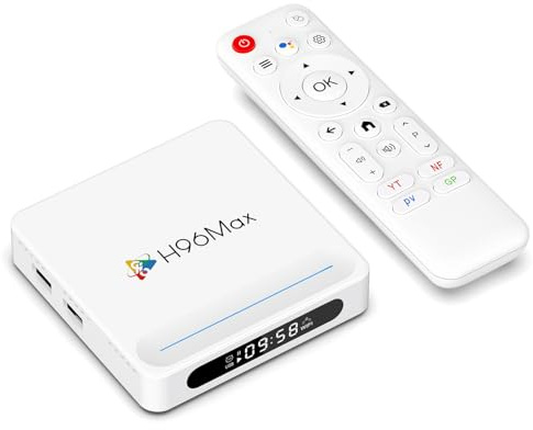 LEFFOT Android 14.0 TV Box 2025, H618 Plus 4K Ultra HD Smart TV Box, 4GB RAM 32GB ROM, Supporto Controllo Vocale, 2.4G & 5G WiFi 6, BT 5.4, Allwinner H618 Quad Core Arm Cortex-A53