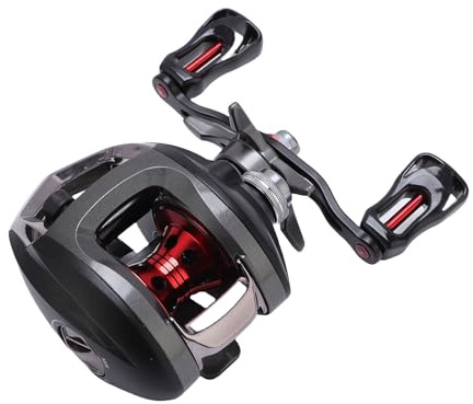 CHICIRIS Baitcaster-Rollen, Magnetische Hochgeschwindigkeits-Angelrolle mit Doppelbremse, 8 Kg Bremse, 6,3:1 Übersetzungsverhältnis, Perfekt für das Angeln auf Barsche Im Süß- und Salzwasser