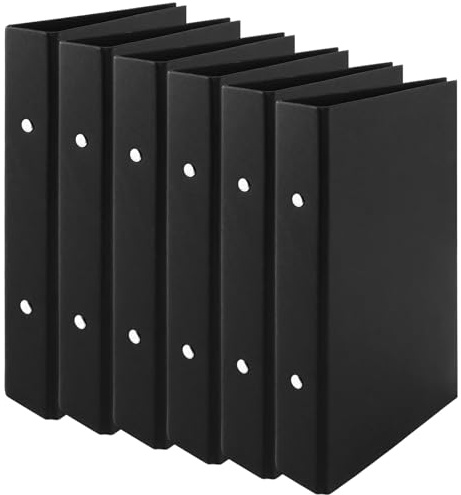 LDXDRU 6 Stück Ringbuch A5 Nachfüllbar Kraftpapier A5 Ringordner mit 2 Ringen zum Hinzufügen Broschüren-Cover für Schule, Büro 17.5 x 23.5 cm Ringordner