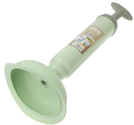 BESTOMZ Stantuffo ad Alta Pressione in Gomma Verde con Super Aspirazione e Supporto Facile da Conservare per Pulizia WC e Cucina a Casa