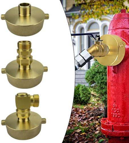 Risveglio Adaptador de manguera de boca de incendios de latón 2 1 2 NST NH hembra a 3 4 GHT macho, para conector resistente, manguera de jardín y extinción de incendios, uso urbano