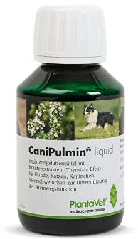 CaniPulmin Liquid | 100 ml | Flüssiges Ergänzungsfuttermittel für Hunde | Mit Thymian & Efeu