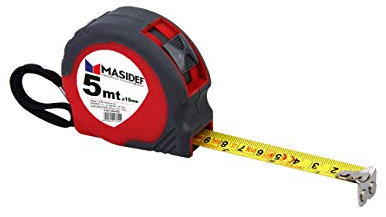 Flessometro con ritorno automatico, 5 metri x 19mm