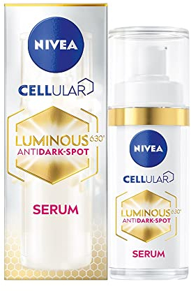 NIVEA Cellular Luminous 630 Anti-Dark Spot Advanced Behandlungsserum, 30 ml, Gesichtsserum für Frauen zur Reduzierung dunkler Flecken im Gesicht, Gesichtsserum für strahlende Haut