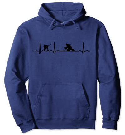 Herzschlag Eishockey Spieler Ice Hockey Eishockeyspieler Pullover Hoodie