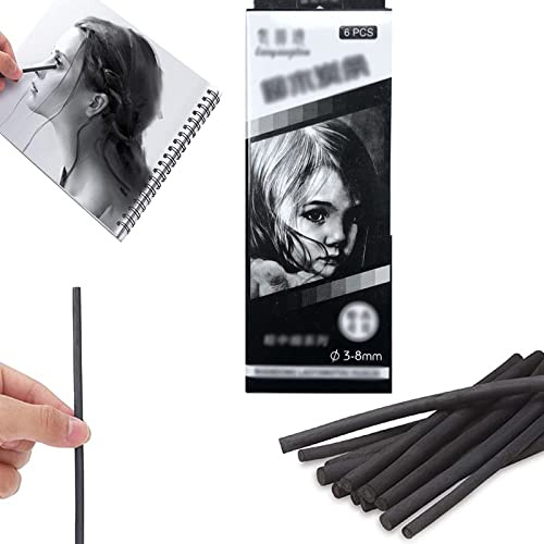 HJYZY Carbón de mimbre para bocetos y dibujos, 3-8 mm