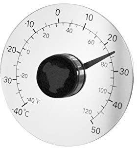 Thermomètre Auto-Adhésif pour Portes et Fenêtres Extérieur - Jauge de Température Étanche Transparent sans Batterie avec Pâte - 1 PC