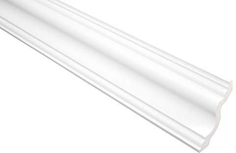 HEXIM Stuckleisten glatt PU Polyurethane Stuck Dekorbau für Wand und Decke | 20 Meter FH9013 70x70mm Restposten | Deckenzierleiste Eckleiste
