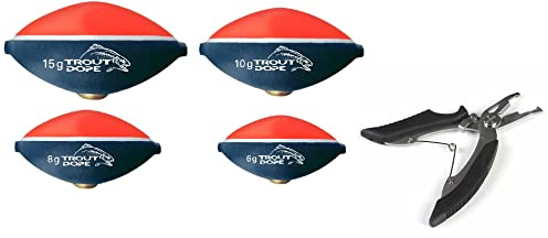 blntackle76 Set 4 x Jenzi Forellenpose (1x6gr,1x 8gr, 1x 10gr, 1x 15gr,) Trout Egg Forellen-Ei + gratis Angelschere