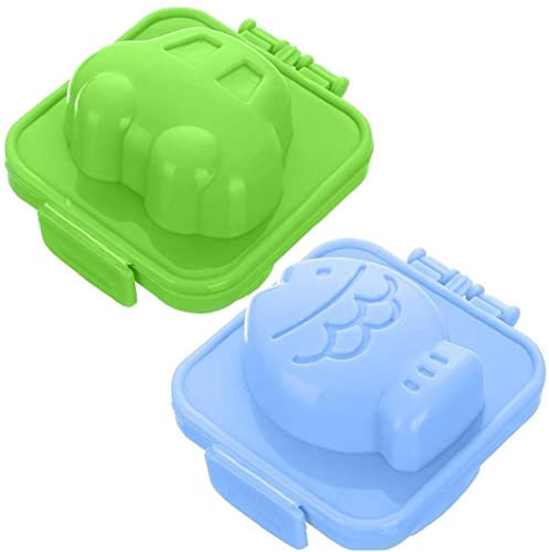 Danlai Kochen Sie Eier Shaper 2pcs Eierdampfer Fischauto Form Form Sushi Reisform Dekorieren Fondantkuchen -Werkzeug
