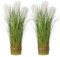 Oairse 2 piante artificiali di erba della pampa artificiale, piante finte, cipolla verde, decorativa, autoportante, per casa, ufficio, hotel, feste, matrimoni, decorazioni
