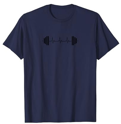 Bodybuilding Sport Kraftsport Hantel Herzschlag Hobby T-Shirt