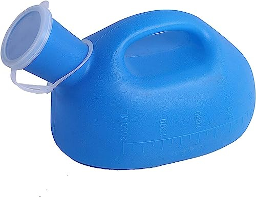 BULINO Urinflasche for Männer und Frauen, 2000 ml, männliches Urinal, tragbare Herren-Töpfchen-PIPI-Flasche, Sammler, Reisetoilette