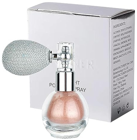 Resaltador en polvo | Polvo de purpurina perfumado en spray de alto brillo,Cosméticos corporales con fragancia para reuniones, compras, citas, hogar, trabajo, viajes Pw tools