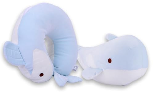 #sbabam Travel Pets, Oreiller de Voyage Enfant 2 en 1 en Forme de Peluche, Version Maxi Peluche Convertible en Oreiller Cervical Pour Dormir, Peluche Ours Utilisable Comme Oreille