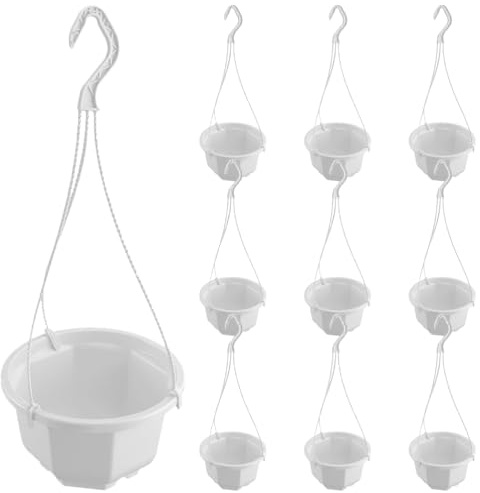 Sosoport 10 Set Vaso di clorofito vaso da fiori all'aperto fioriere sospese per piante da esterno ringhiera piante artificiali home decor fioriera sospesa per orchidee vasi per orchidee