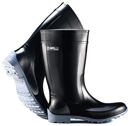 Fjordvik Himmelsken Gummistiefel | Wetterfest und pflegeleicht | Perfekt für Garten und Hundespaziergänge | Farbe: schwarz, Gr.:43 / UK 9