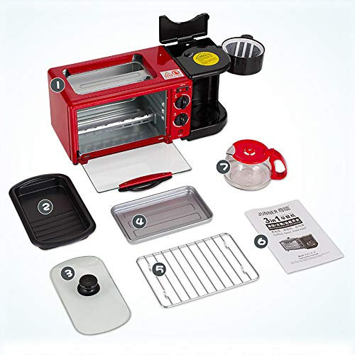 Multifunction Electric 3 in 1 Breakfast Machine - American Coffee Maker, Toaster, Pizza Oven, Frying Pan, Egg Omelette - Mini Drip Design