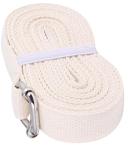 Kisangel Cinturón Elástico De Yoga 2.8 Metros Banda Elástica De Fitness Material De Algodón Resistente Ajustable para Adultos Accesorios De Yoga Ejercicios De Estiramiento y