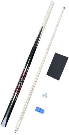 Dickly Holz-Pool-Queue, Billard-Queue, 1/2 geteilt, 144,5 cm, tragbarer Snooker-Queue, Billard-Pool-Stick für Männer, Frauen, Anfänger, Erwachsene
