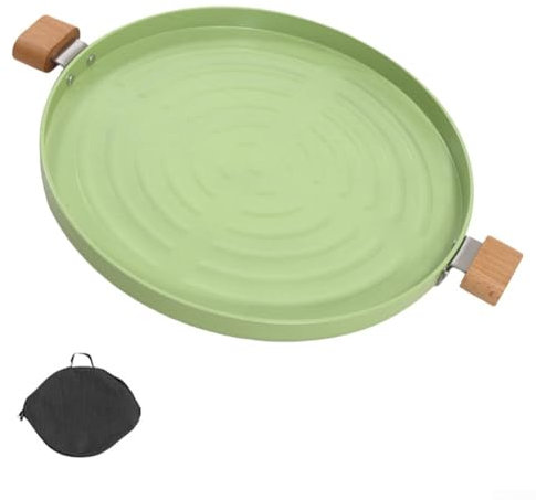 Vassoio per grigliare, padella con manico in lega di alluminio antiaderente per barbecue da campeggio all'aperto