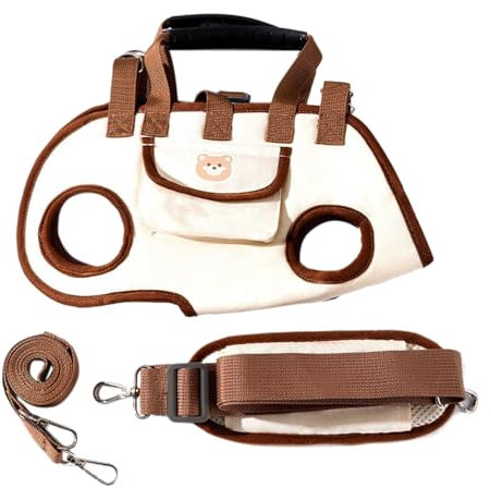 Penlimly Hundereisetasche | EIN-Schultergurt Für Kleine Hunde Bis 8 Kg | Tragbare Atmungsaktive Hundetasche Für Reisen Unterwegs Welpen Kleintiere