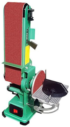 Mini Ponceuse à Bande électrique, Petite polisseuse, avec Bande de 100 x 915 mm et Disque de 150 mm, Vitesse de Rotation de 220 m/Min, Angle réglable, pour Le Travail du