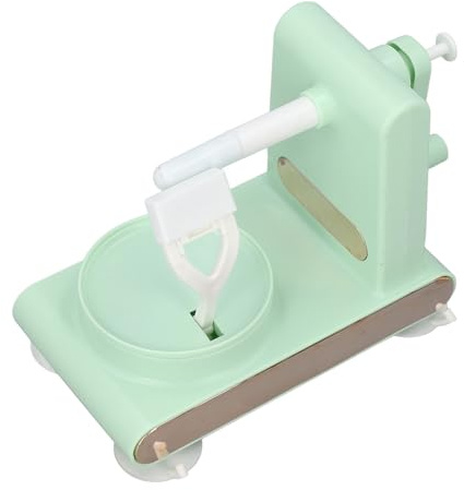Aramox Efficient Apples Peeler, Multifunctional Hand Crank Fruit Peeler, Material ABS and Stainless Steel, Safe Easy Washing, for Home Travel Use (Light Green)