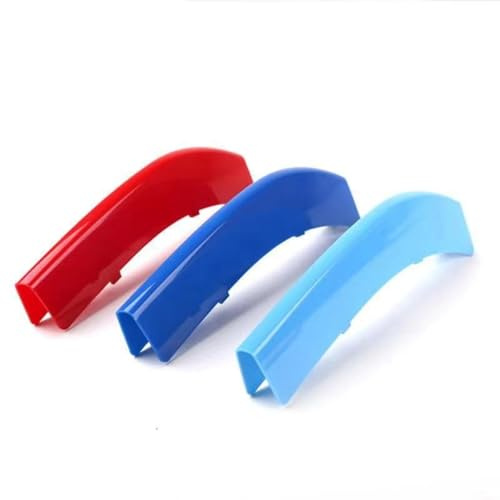3 Pièces Bande Garniture Calandre Avant de Voiture Bandes pour BMW 1 Series F20 F21 2012-2014 (11 Slats), Décoratives pour Calandre Avant Calandre Avant Adaptées,Mini boucle modifiée élégante pour la