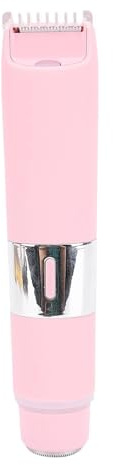 GEERYZHE Rifinitore Elettrico per Donna, Kit per la Cura del Corpo 2 in 1 Resistente All'Acqua IPX7, Ricaricabile per Zona Bikini, Gambe e Ascelle, Ricarica USB, Ideale per Viaggi e Casa (PINK)