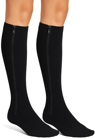 Generico Calze compressione graduata donna e uomo 18–21 mmHg elastiche traspiranti per sport, viaggio e circolazione