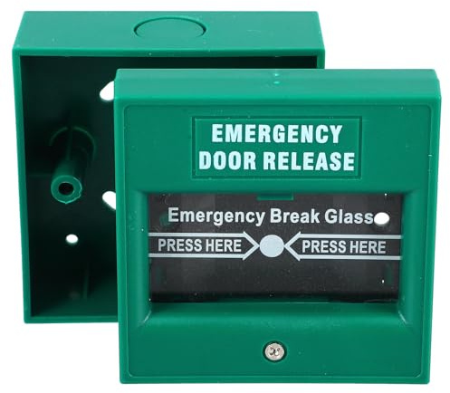 Luxshiny Interruptor de Alarma de Emergencia Pulsador de Seguridad para Control de Salida de Incendios Activación Manual en Escenarios de Evacuación