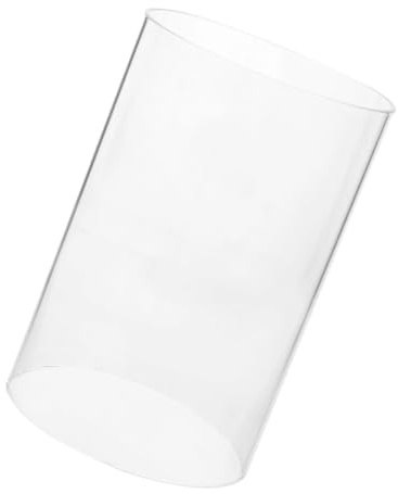 GETAJGHSD Portavelas Cilíndrico de Vidrio Transparente, Chimenea para Velas a Prueba de Viento, Cubierta Resistente al Calor para Hogar y Restaurantes