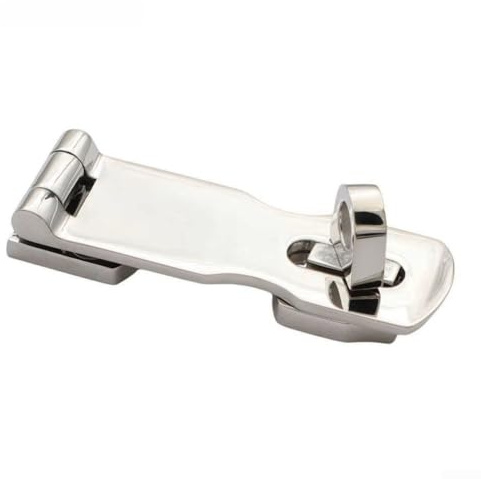 316 Edelstahl Marine Türriegel Haspe mit drehbarem Haken, abschließbarer Drehverschluss für Yacht Boot Luke Aufbewahrung, salzwasserbeständige Hardware, Silber 7,9 x 2,5 x 2,45 cm