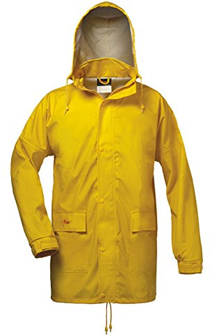 Norway PU Regen-Jacke mit Kapuze - gelb - Größe: XXL