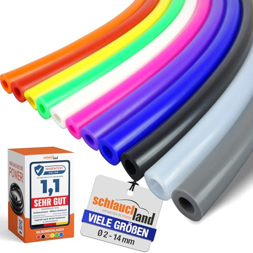 1m Unterdruckschlauch Silikon ID-Ø 5mm schwarz 200°C | METERWARE AUSWAHL | Silikonschlauch Universal Vakuum-Schlauch Luft Wasser Silikon Gummi Aquarium Lebensmittel-tauglich echt flexibel