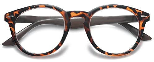 VEVESMUNDO Lesebrillen Damen Herren Rund Retro Nerd Groß Design Vollrand Federnscharnier Lesehilfe Sehhilfe Brillen mit dioptrien